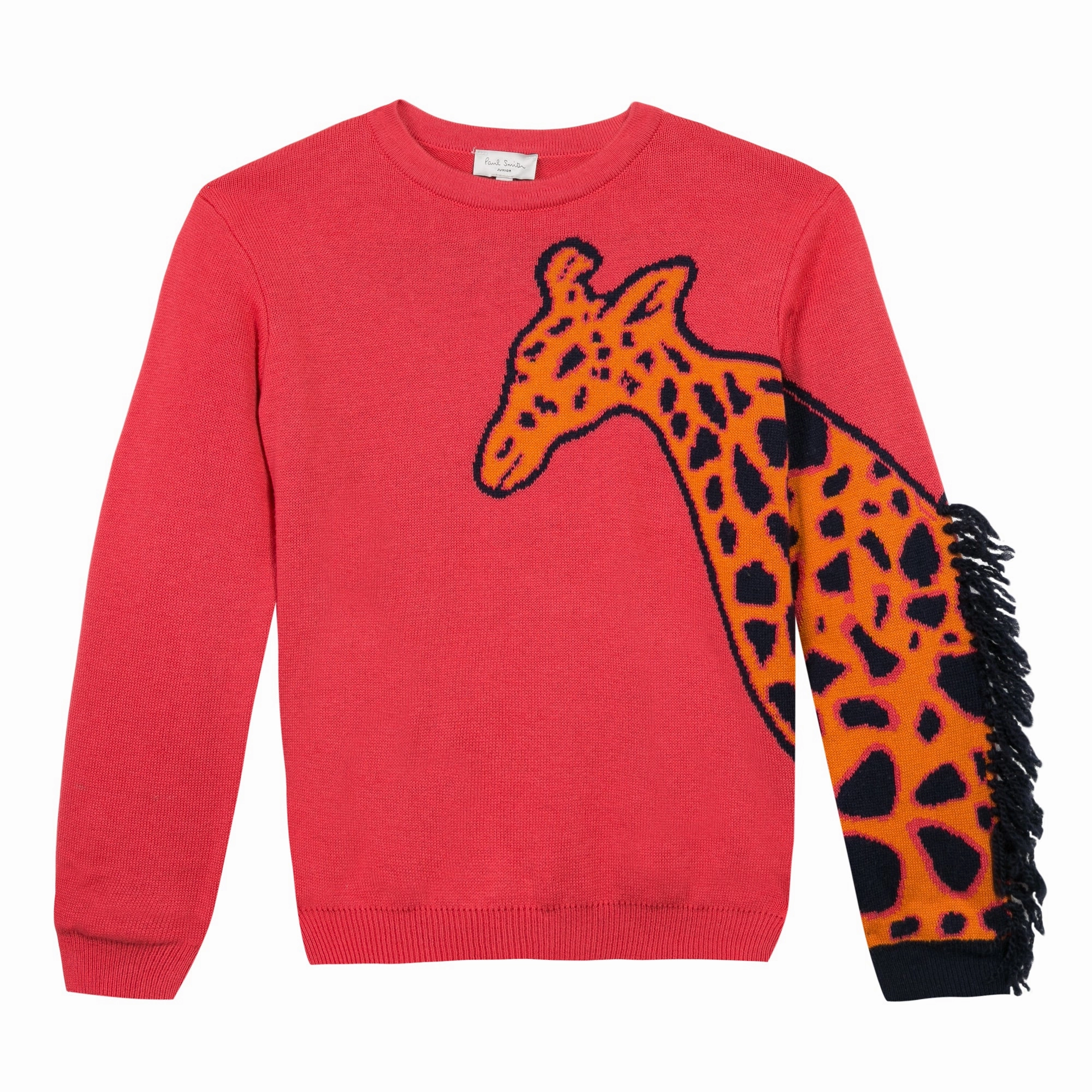 Soccer outfits for children Kindergarteners' wear Paul Smith Junior Kids Giraffe Pullover Sweater - Currant Red