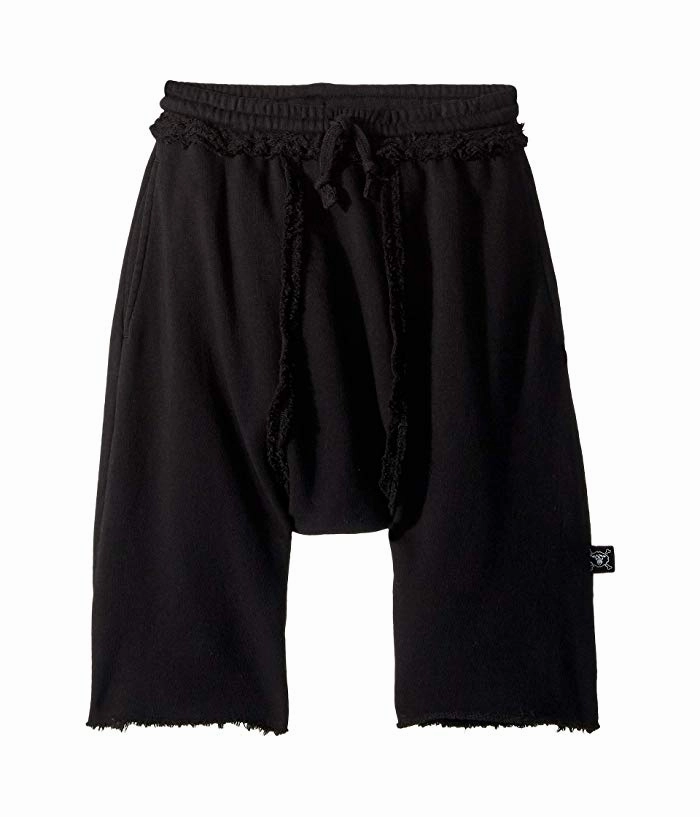 Car ride wear for kids Playtime clothing Nununu Kids HAREM Sweatshorts in Dyed Black