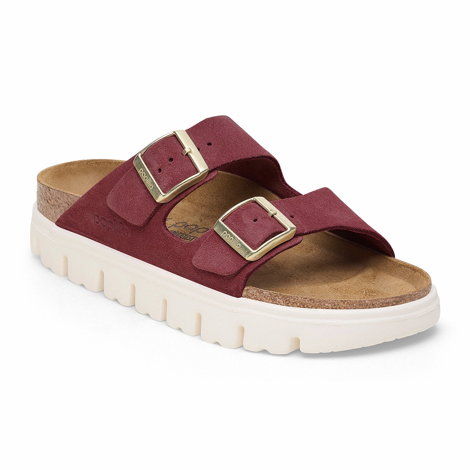 Cozy Slip Footwear Birkenstock Arizona Chunky Narrow Slide Sandal (Women) - Berry Crush Suede