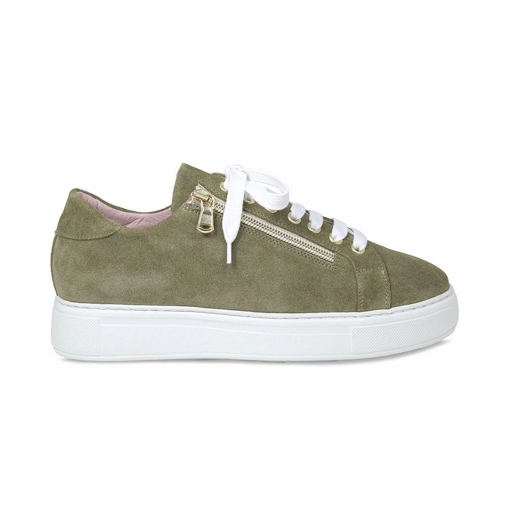 Cushioned lining Feather: Pale Olive Suede