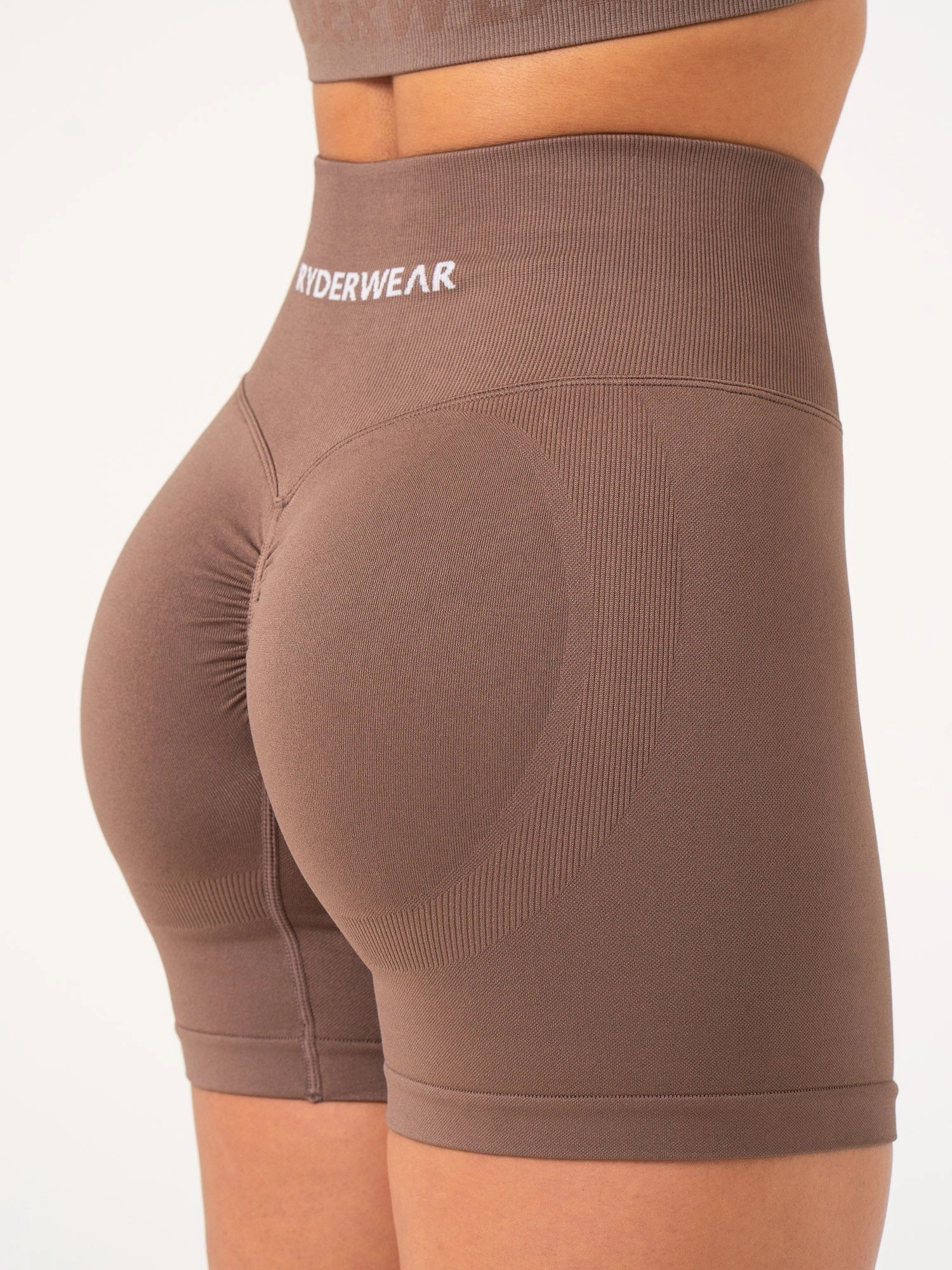 Lift BBL Scrunch Seamless Shorts - Espresso Easy Flex Non Cling Material