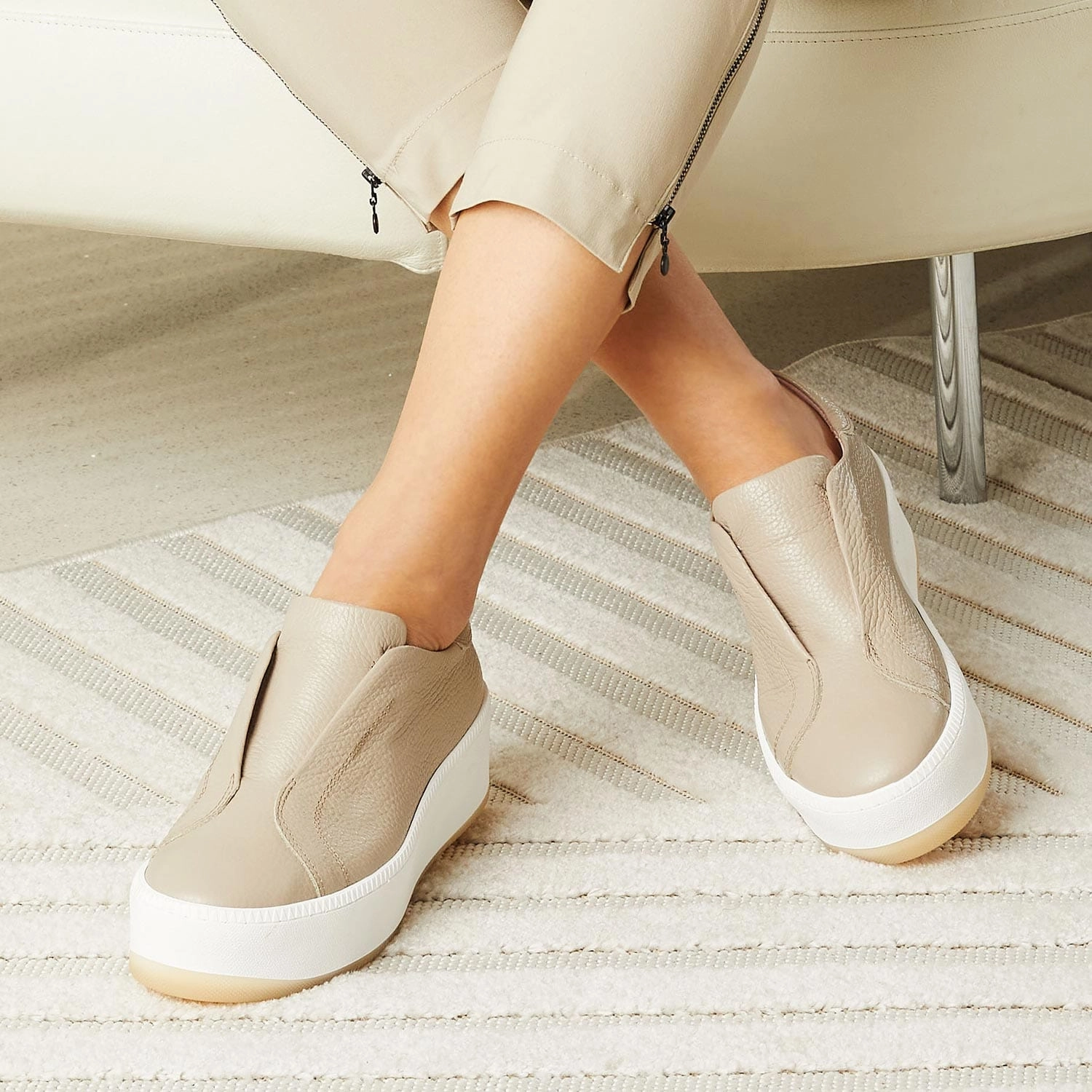 Impact Resistant Drama: Pale Taupe Leather