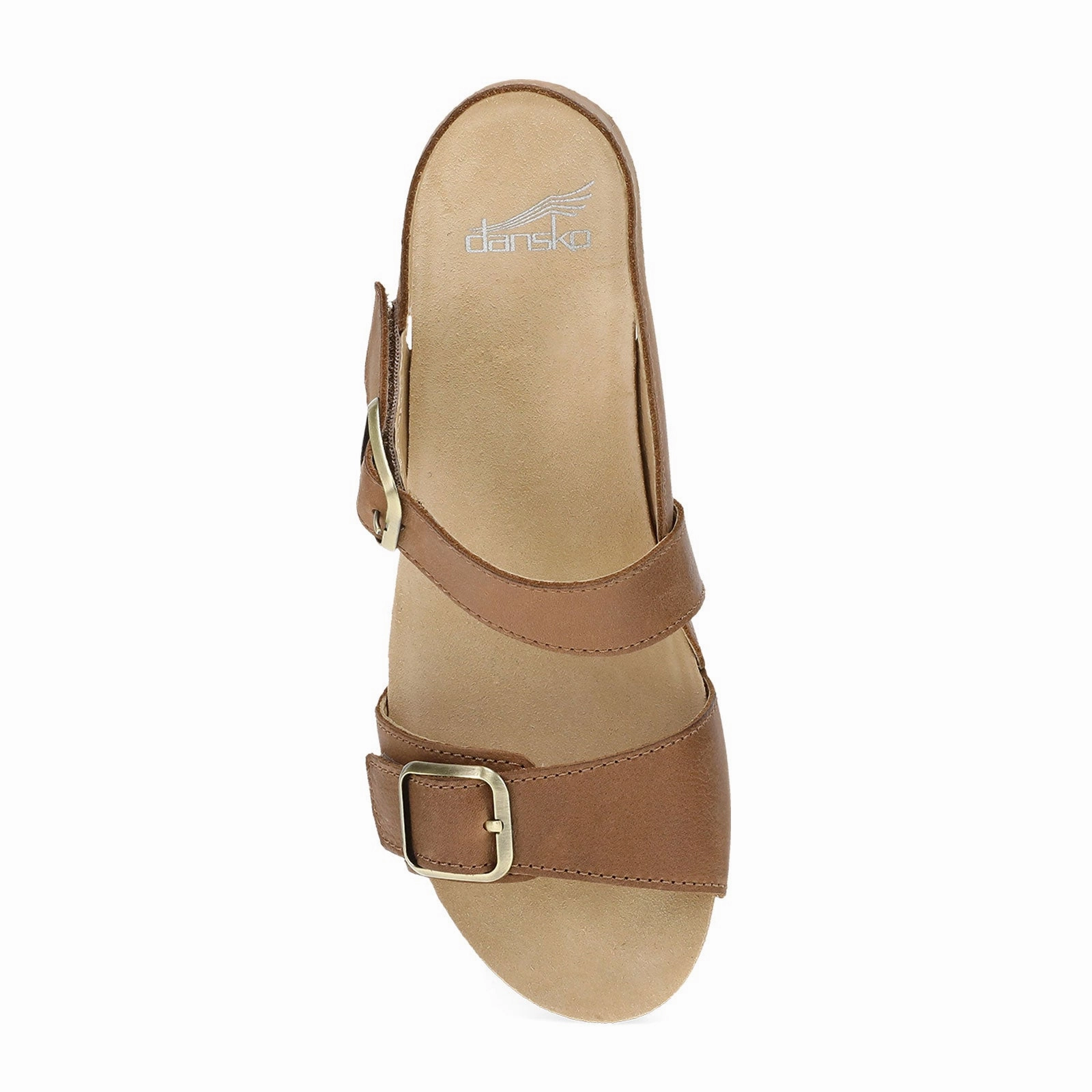 Easy Fit Relax Foot Step Dansko Trinity Wedge Sandal (Women) - Tan Burnished Suede