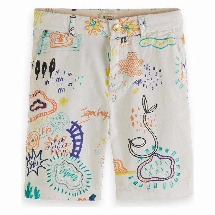 Casual kids' attire Soccer outfits for children SCOTCH & SODA Kids All-Over Printed Chino Shorts