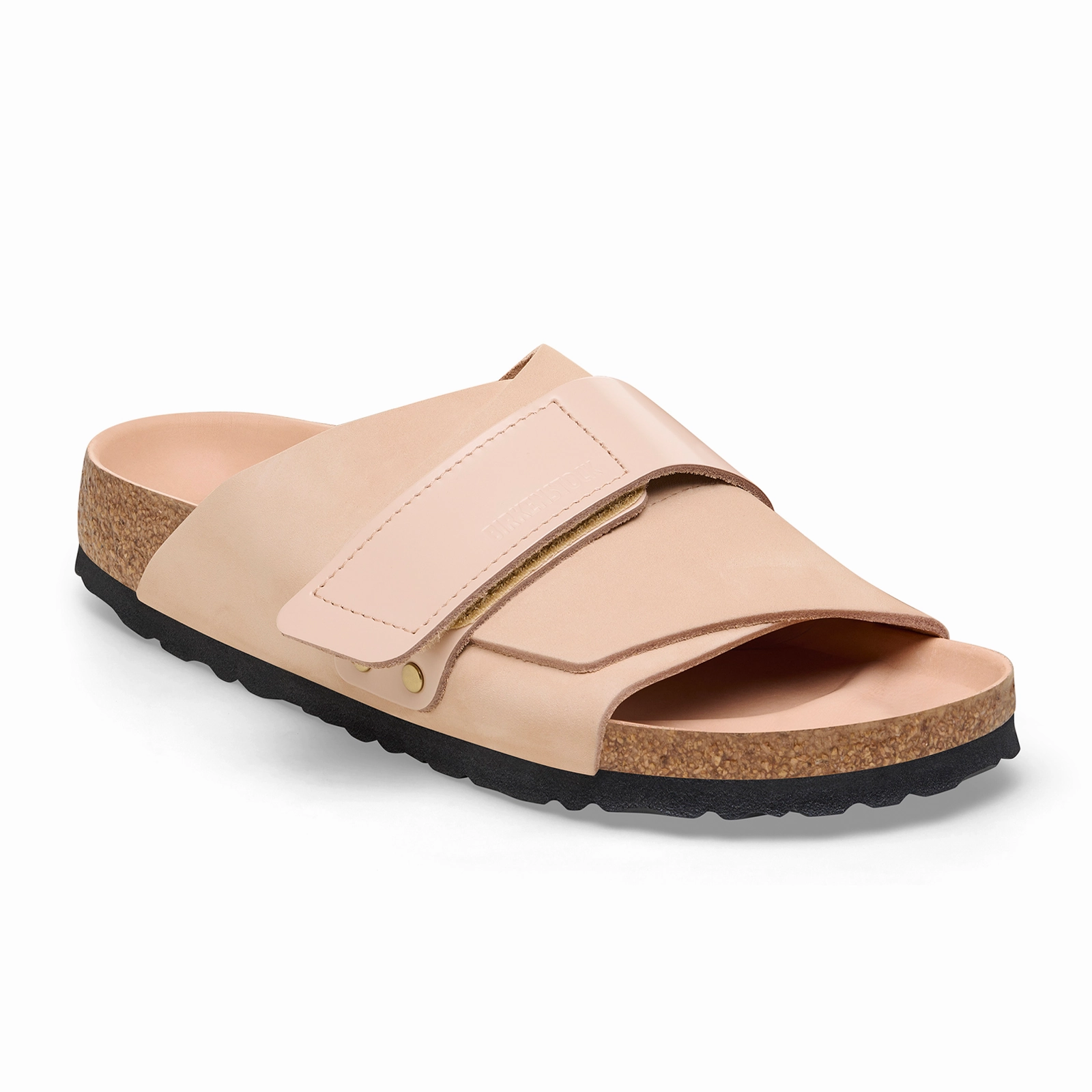 Birkenstock Kyoto Hex Narrow Slide Sandal (Women) - High Shine New Beige Nubuck Comfortable Straps High Durability