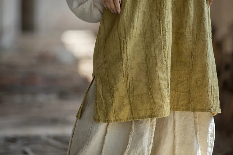 Summer Sleeveless Solid Color Linen Dress Brunch Glow