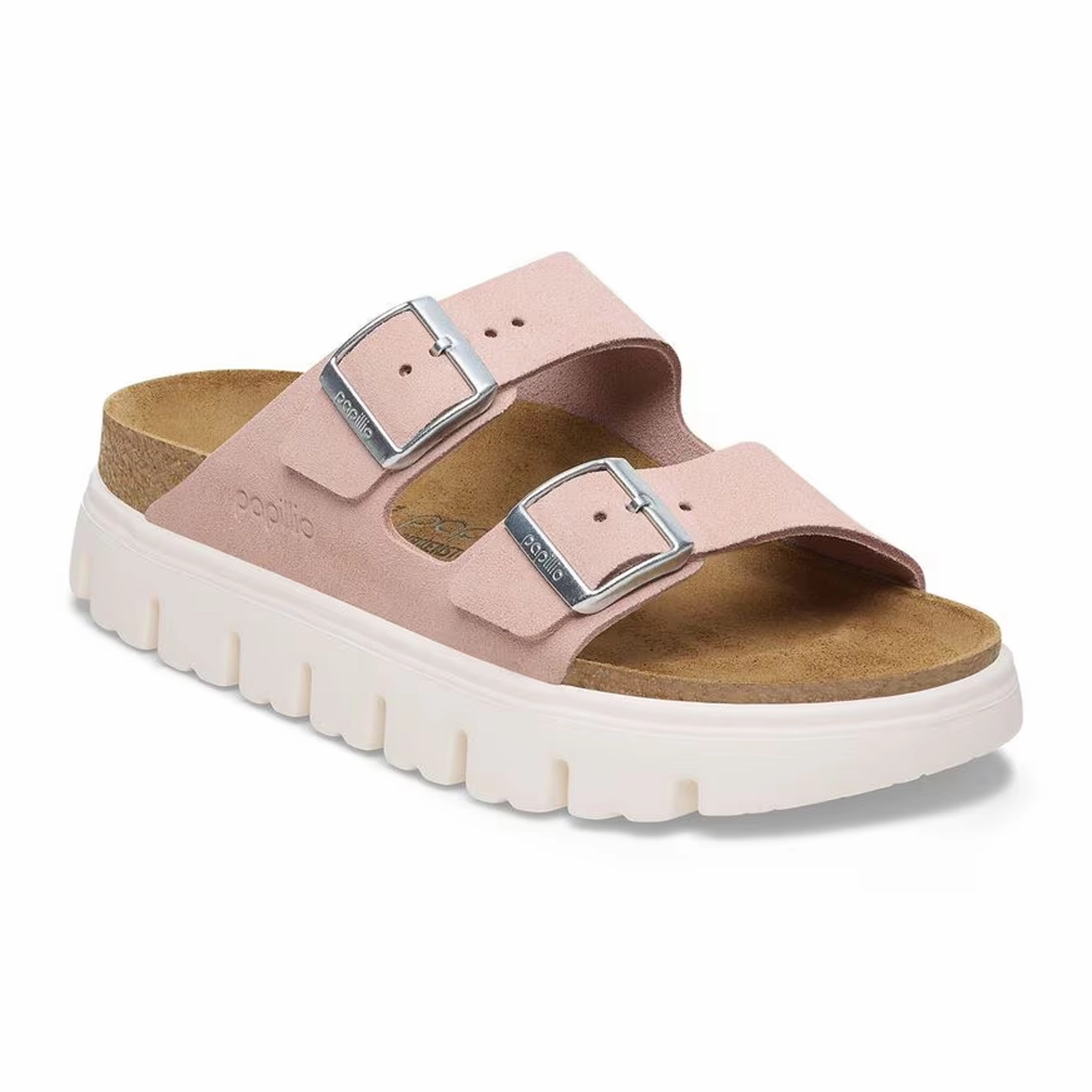 portable Comfortable Support Birkenstock Arizona Chunky Narrow Slide Sandal (Women) - Light Rose Suede