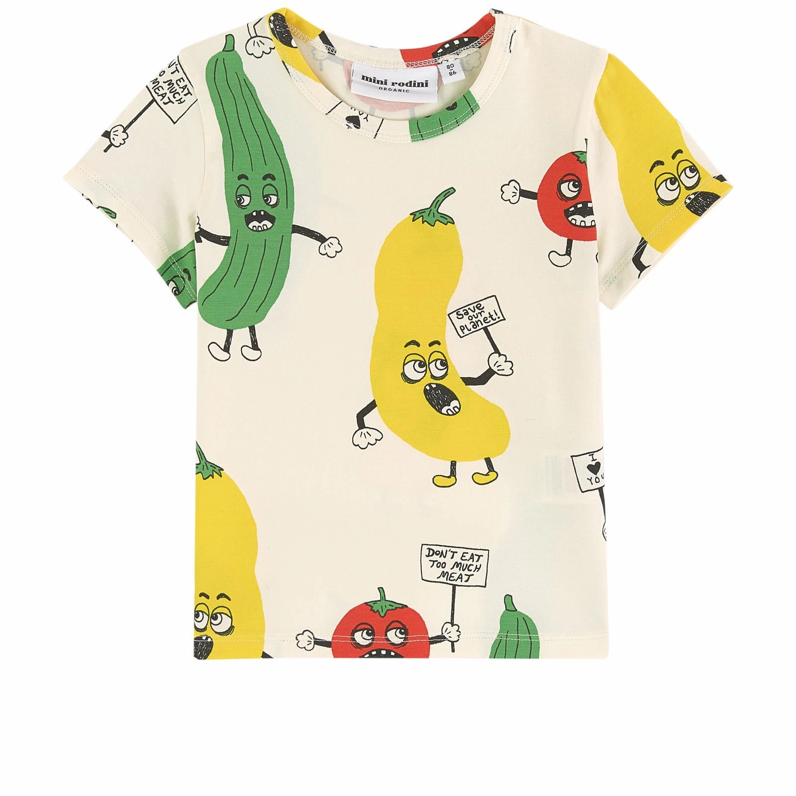 Mini Rodini Kids Veggie AOP T-Shirt Summer kids' apparel