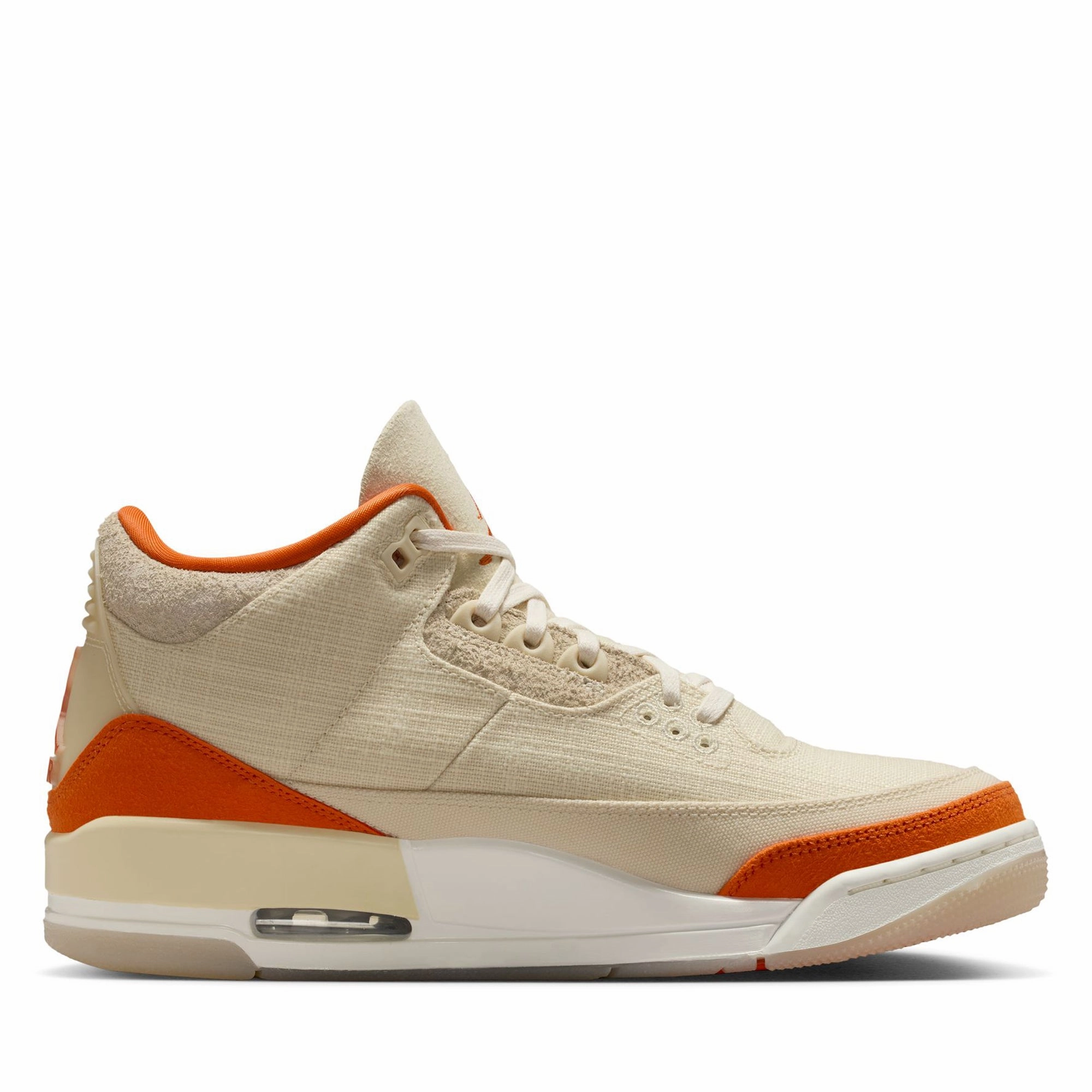 Women's Air Jordan 3 Retro - Fossil/Starfish Casual Leather Shoes Work Day