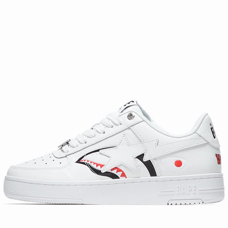 Practical Footwear Lightweight Design A Bathing Ape Shark Bape Sta M2 - White