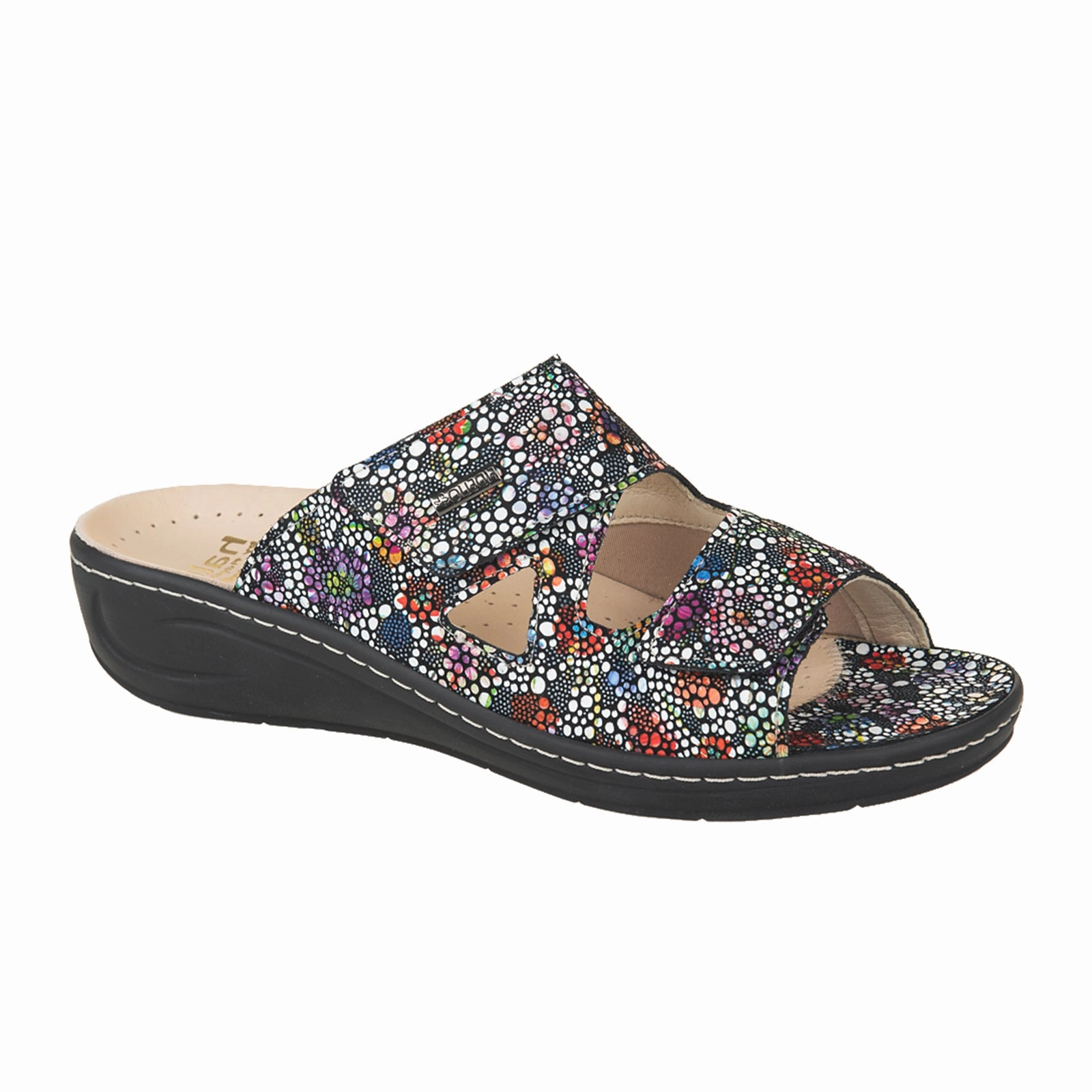 Fidelio Linz Slide Sandal (Women) - Multi Romance Slip On Design Comfortable Mobility
