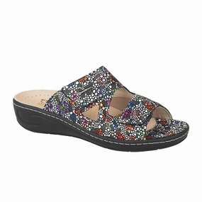 Fidelio Linz Slide Sandal (Women) - Multi Romance Slip On Design Comfortable Mobility
