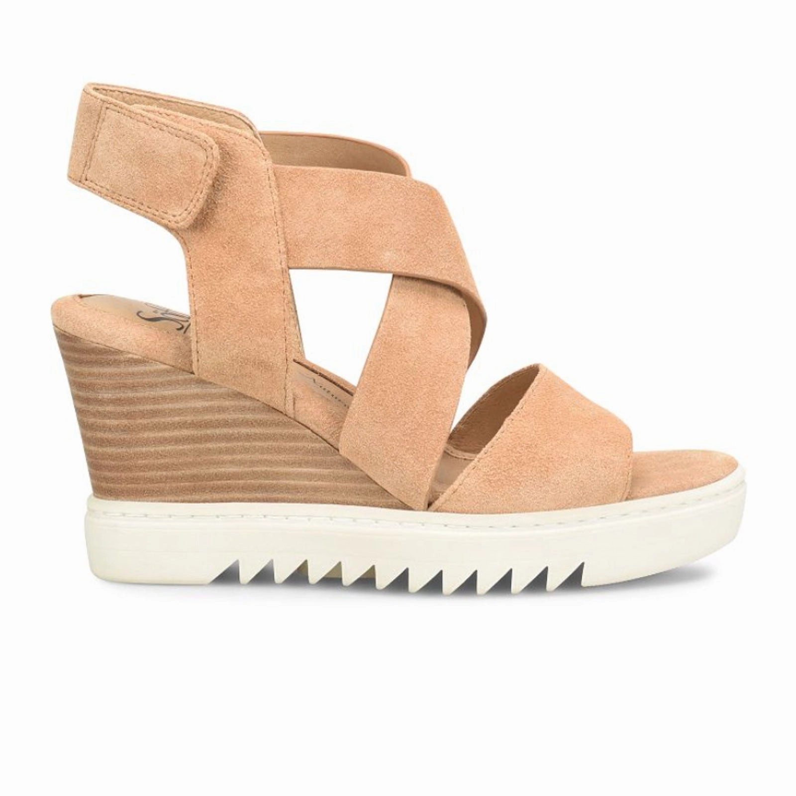 Comfy Step-On Stylish Features Sofft Uxley Wedge Sandal (Women) - Desert