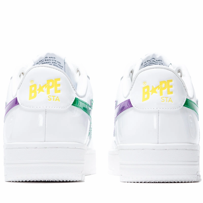 A Bathing Ape Bape Sta M2 - White/Purple Fashionable Leather