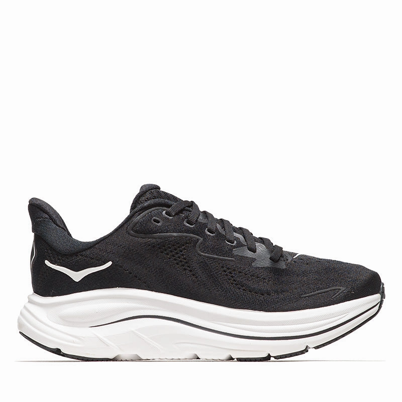 Women's Hoka Clifton 10 - Black/White Year-Round Wear Fast pace