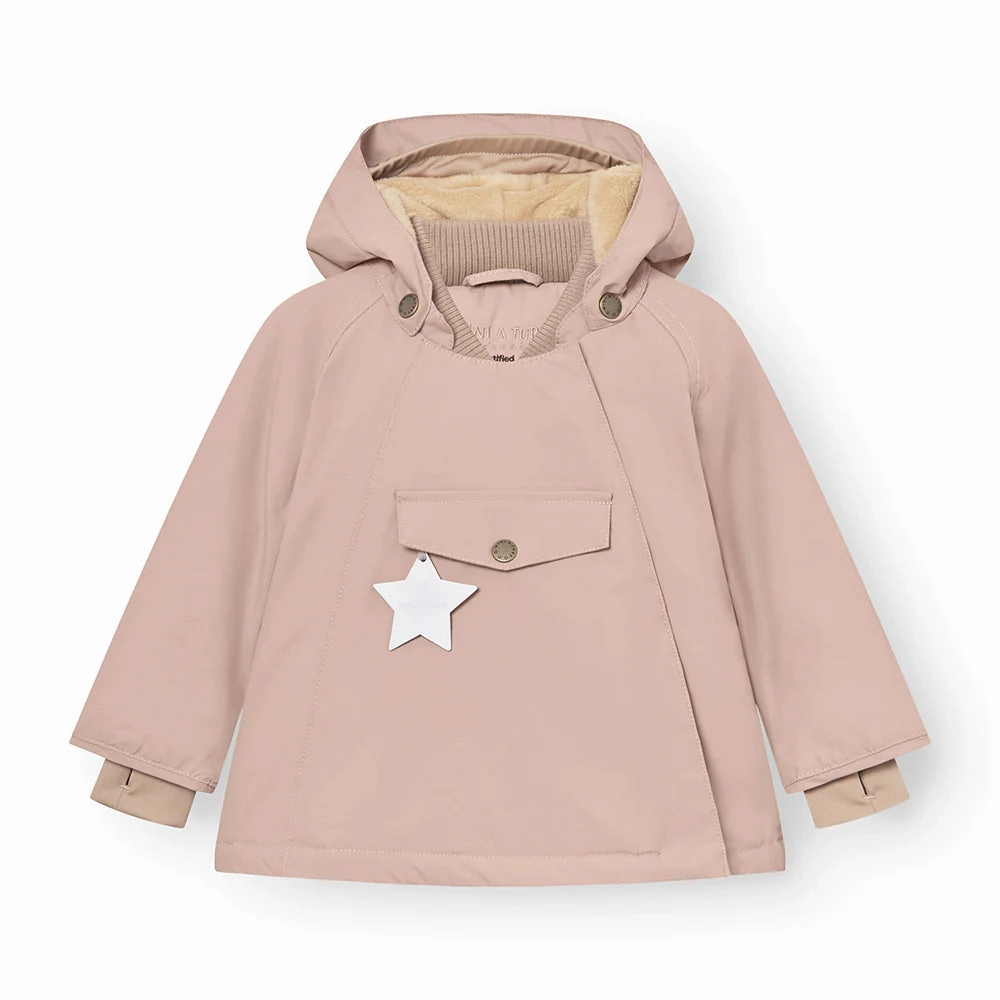 MINI A TURE Kids WANG Winter Jacket - Adobe Rose Drip - dry Laced