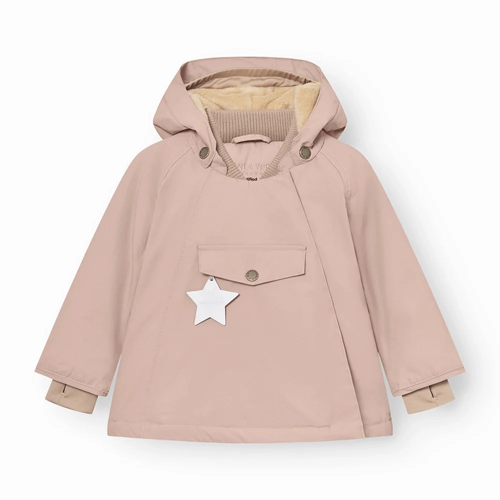 Easy - to - take off fade - resistant MINI A TURE Kids WANG Winter Jacket - Adobe Rose