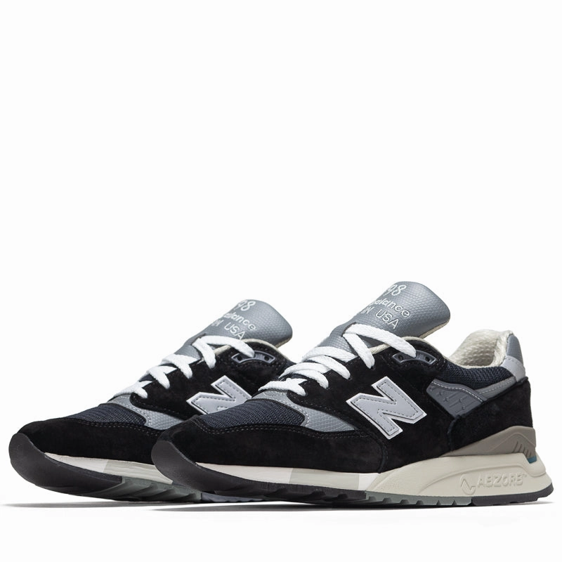 Tall Frame Morning Breeze New Balance Made in USA 998 - Black/Silver