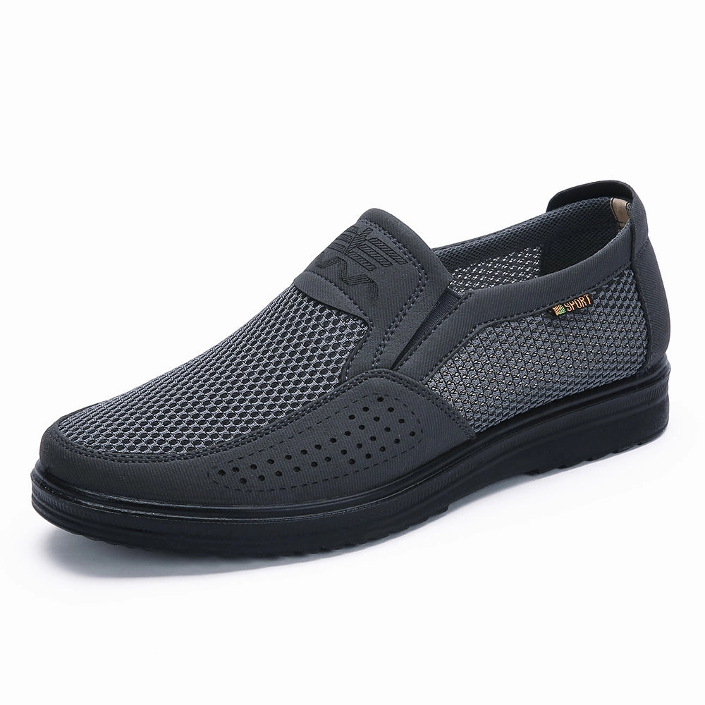 Path Free Step Lightly Men's Hand Stitching Mesh Loafers