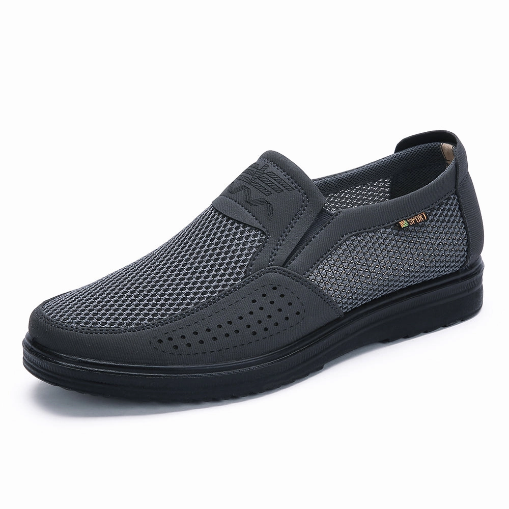 Stone Walk Cushioned Insole Men's Hand Stitching Mesh Loafers