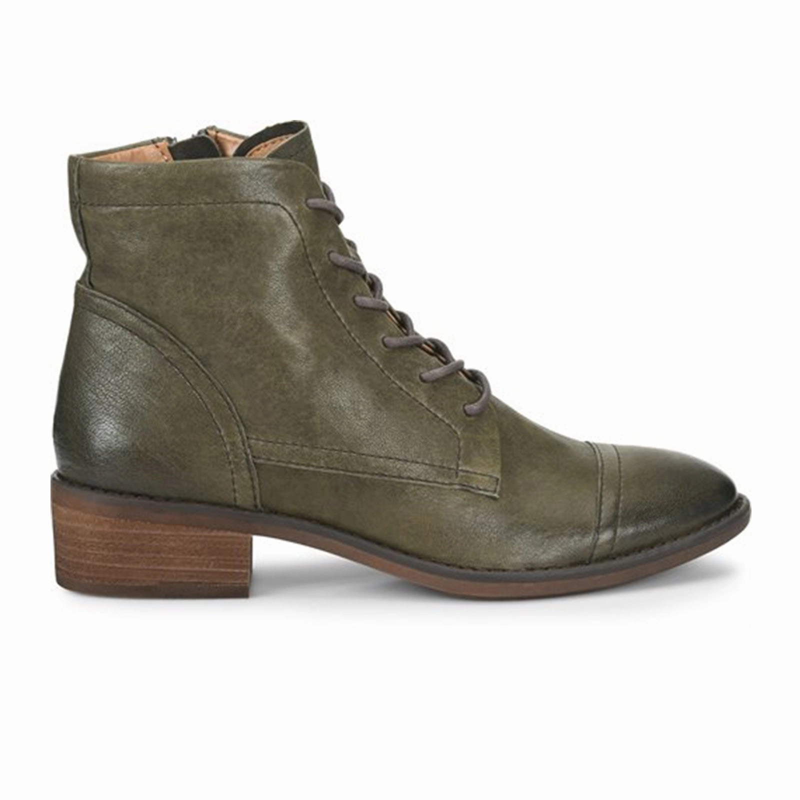 Comfortiva Cordia Ankle Boot (Women) - Army Green Elegant Casual Shoes