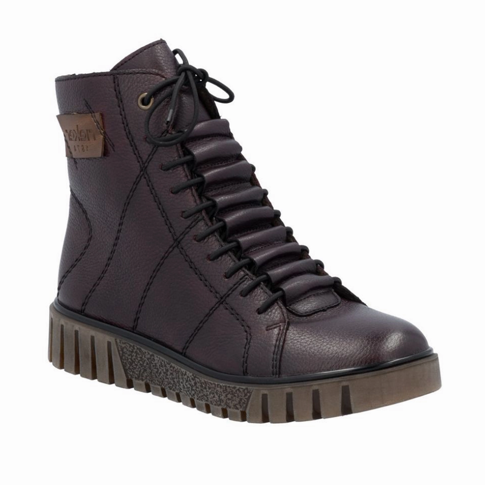 Rieker Fenjia Y3421-35 Boot (Women) - Cerise/Mogano Modern Design City Guard