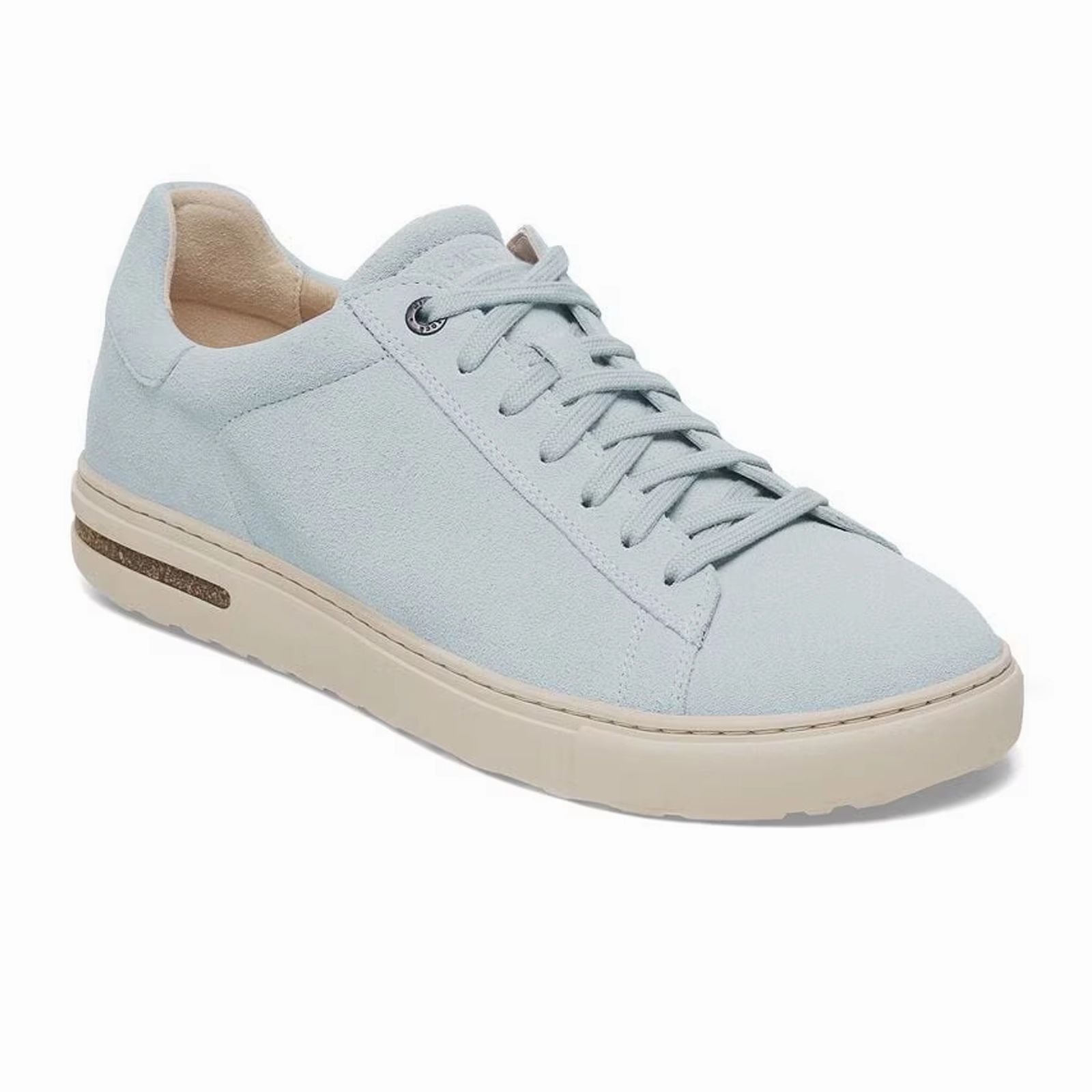 Crocodile Embossed Birkenstock Bend Narrow Sneaker (Women) - Baby Blue Suede