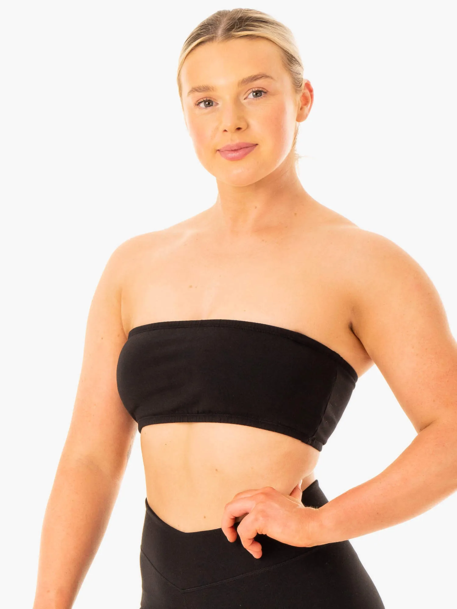Convertible Bandeau Sports Bra - Black Amateur athletes