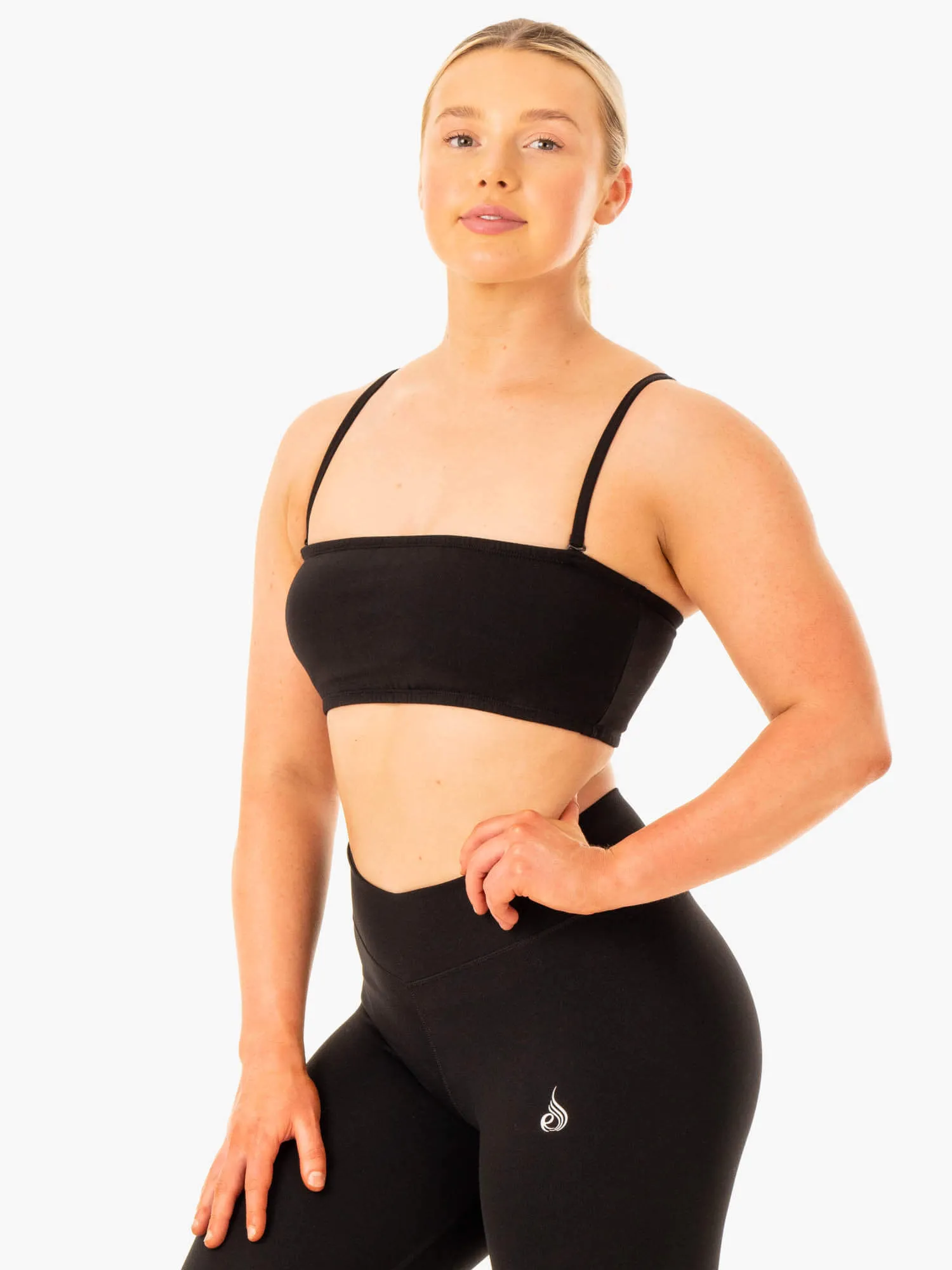 Convertible Bandeau Sports Bra - Black Fashion activewear