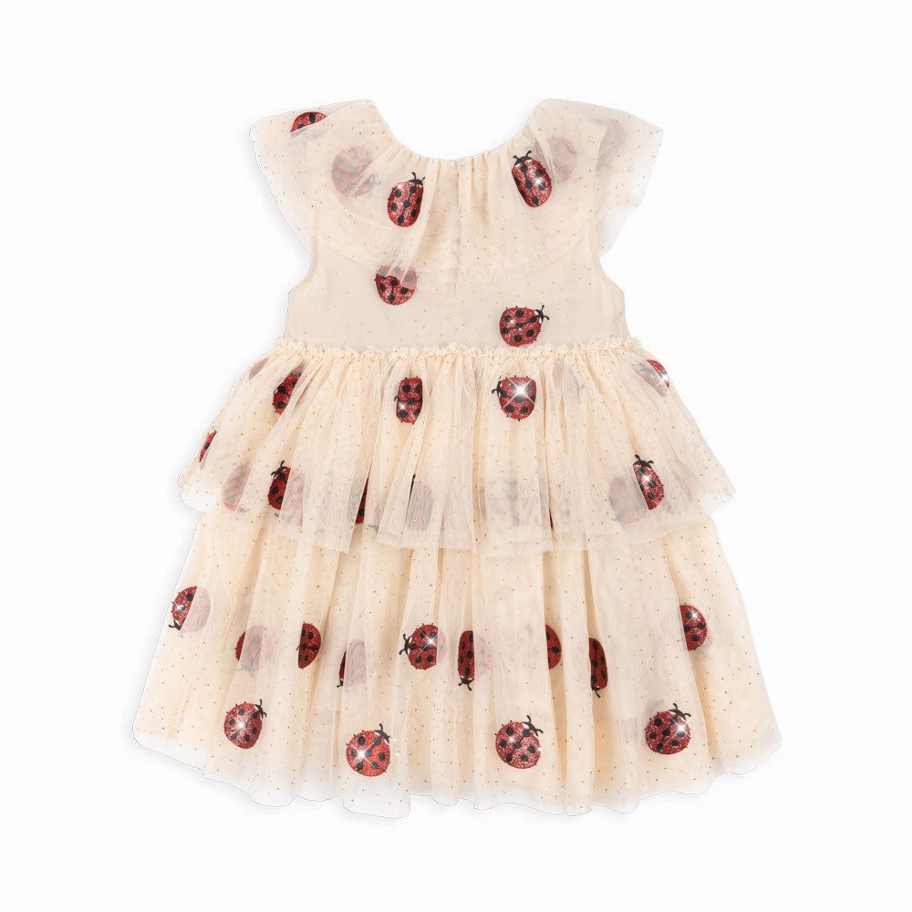 Konges Sloejd Kids Fayette Dress - Ladybug Glitter Striped