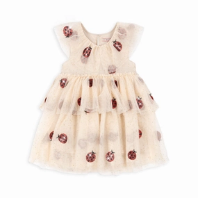 Konges Sloejd Kids Fayette Dress - Ladybug Glitter Breathable kids' wear