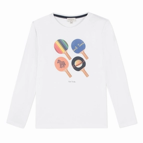 Paul Smith Junior Kids Long Sleeve Tee Shirt Polka dotted kids' outfits Playtime clothing