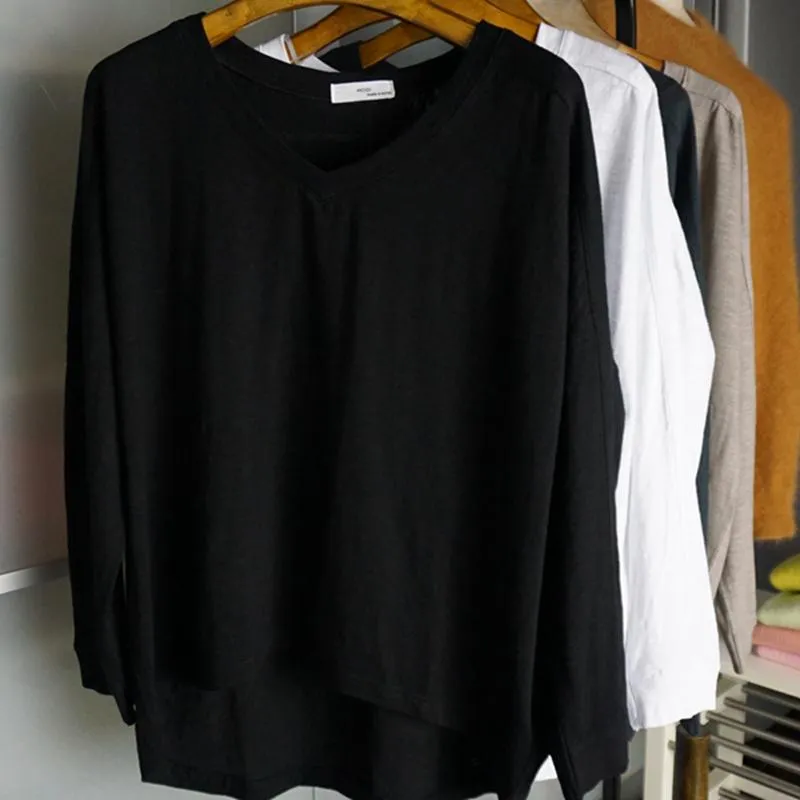 Timeless Wardrobe Cotton Loose Stitching Long Sleeves Shirt