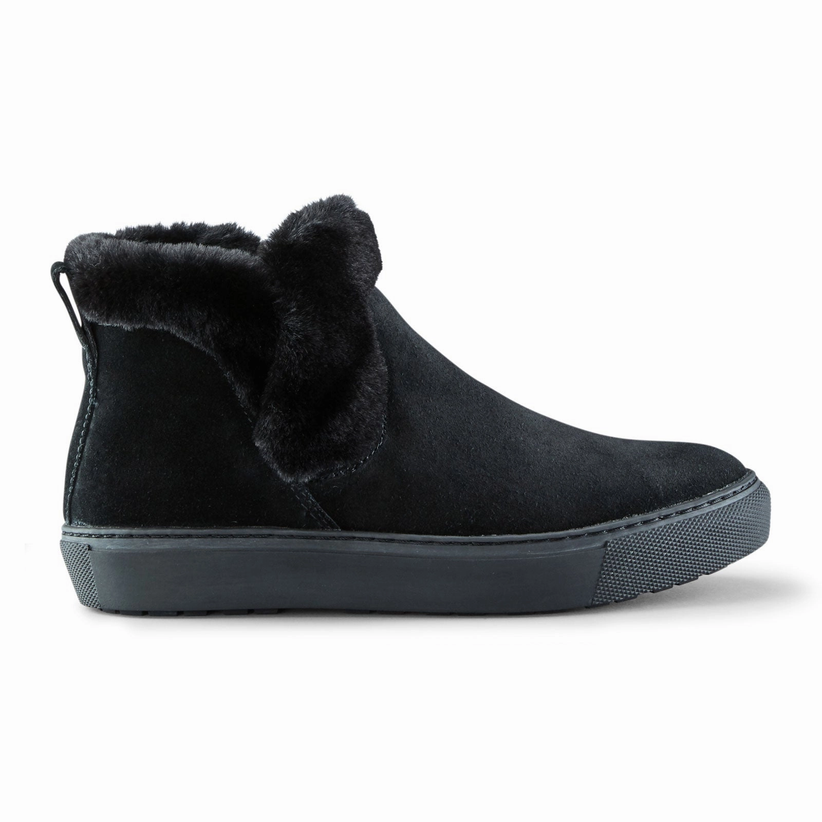 Form Neat Steady Step Cougar Duffy Winter Ankle Boot (Women) - Black Suede
