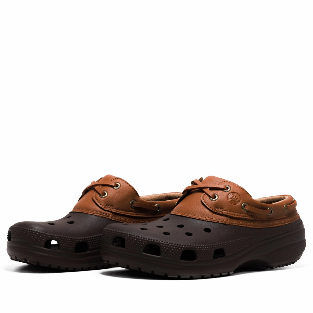 Crocs Classic Boat Shoe - Coffee/Cognac Office Day Lace   Up
