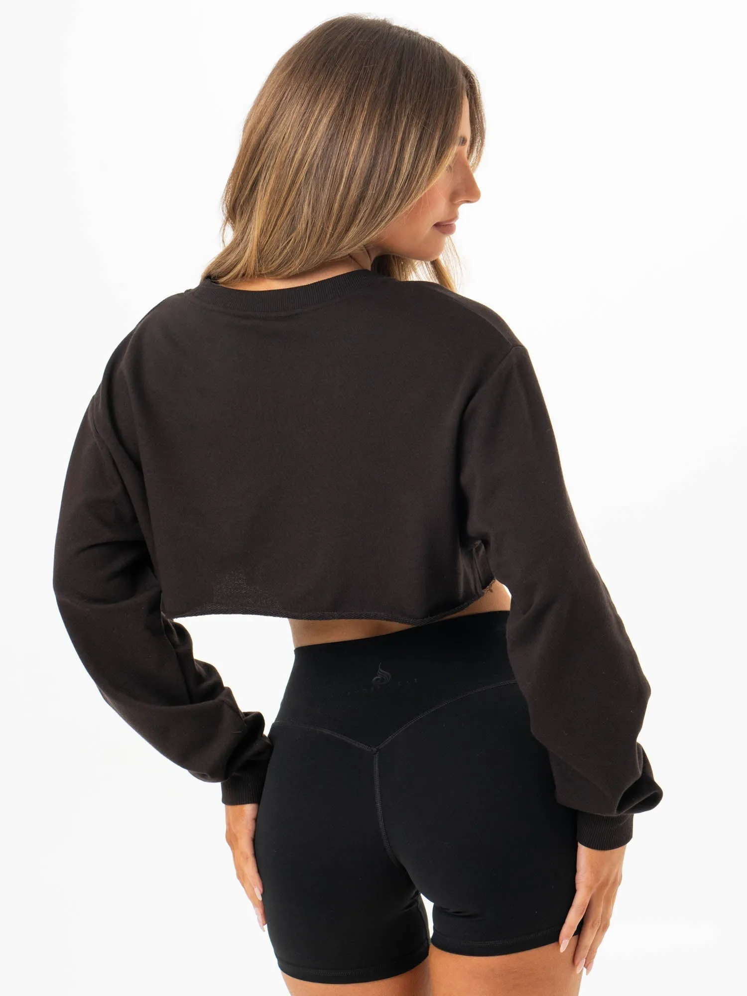 All terrain Cropped Sweater - Washed Black