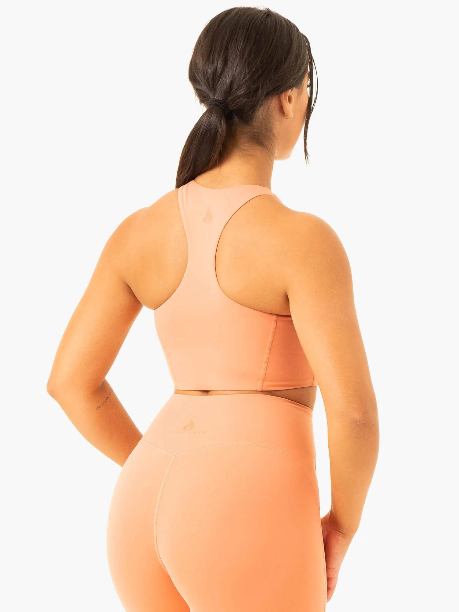 Seamless Shape Cool-down NKD Frame Long Line Sports Bra - Terracotta