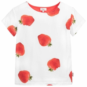 Paul Smith Junior Girl Big Strawberries Tee Shirt Relaxed - Fit