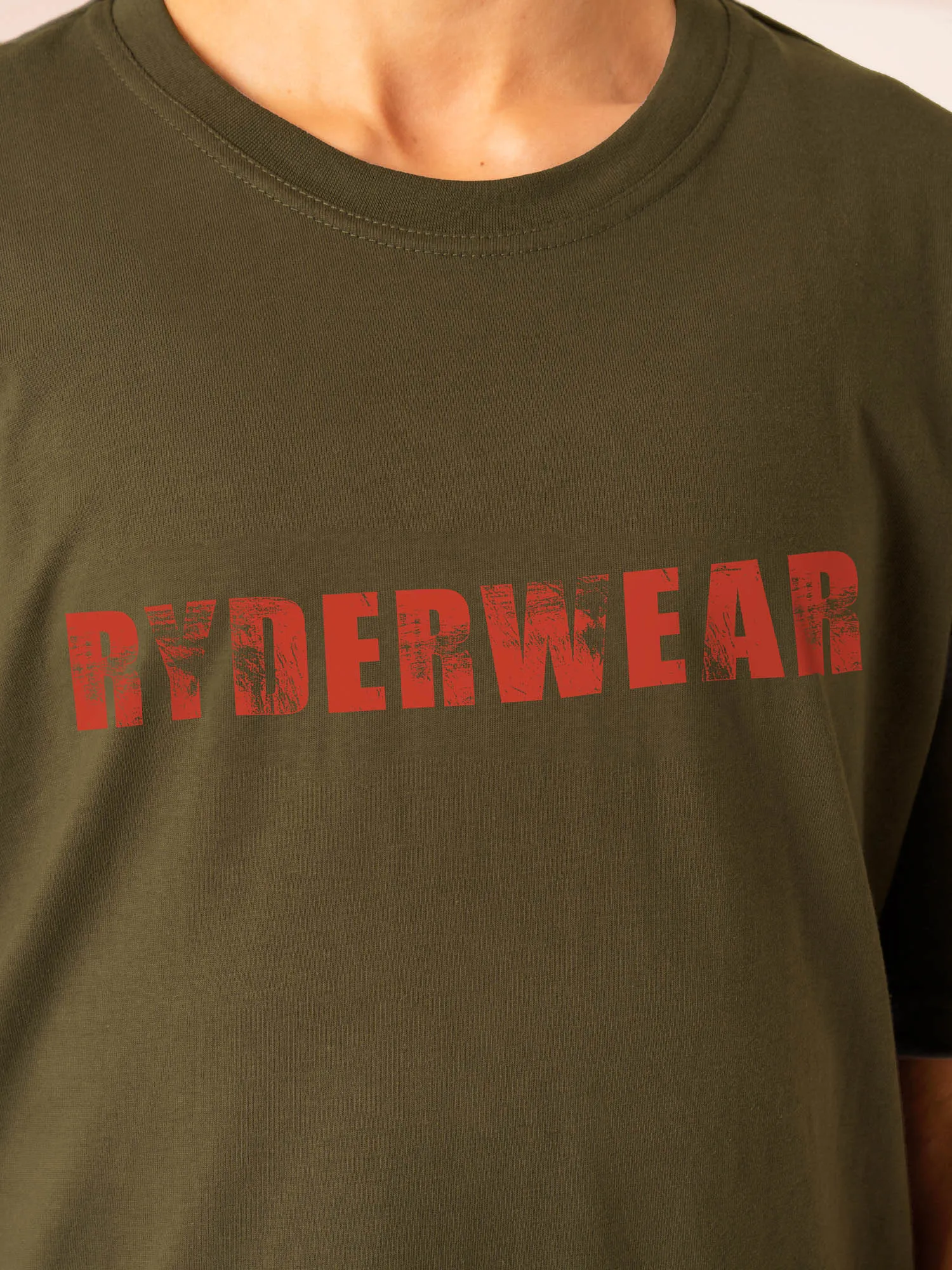 Sporty Active Wear Comfortable Casual Training T-Shirt - Olive