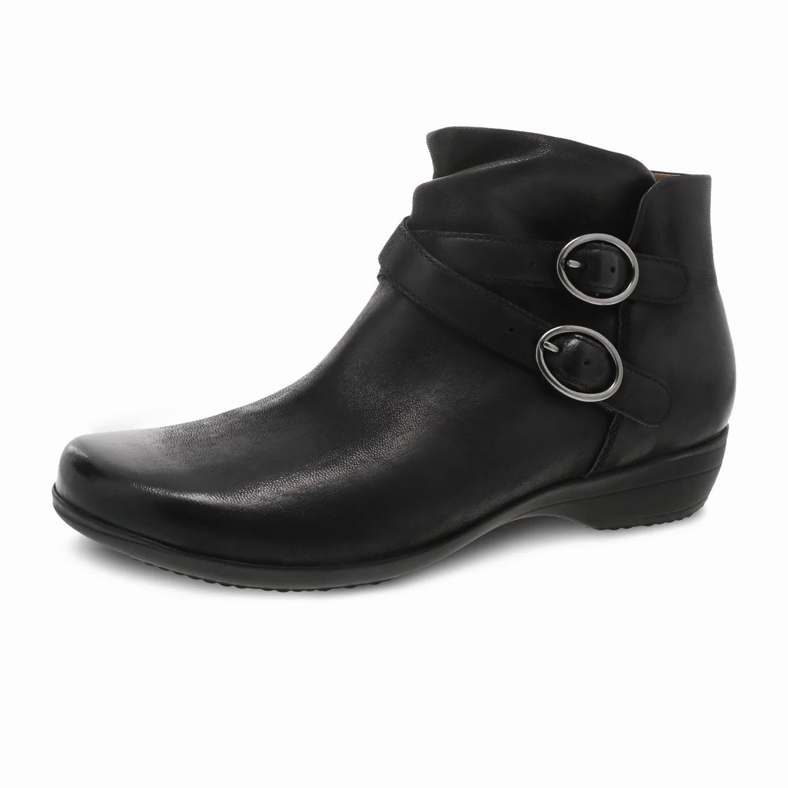 Dansko Faithe Ankle Boot (Women) - Black Burnished Nubuck Low Effort Effortless Comfort
