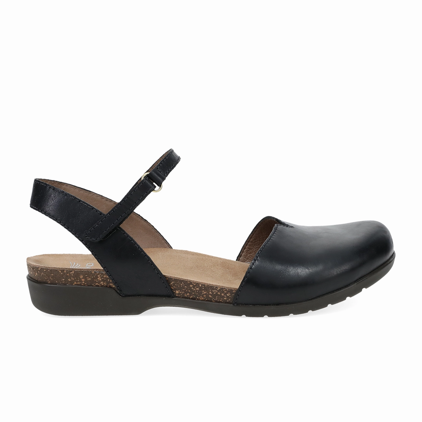 Traction Outsole Dansko Rowan Backstrap Sandal (Women) - Black Waxy Burnished