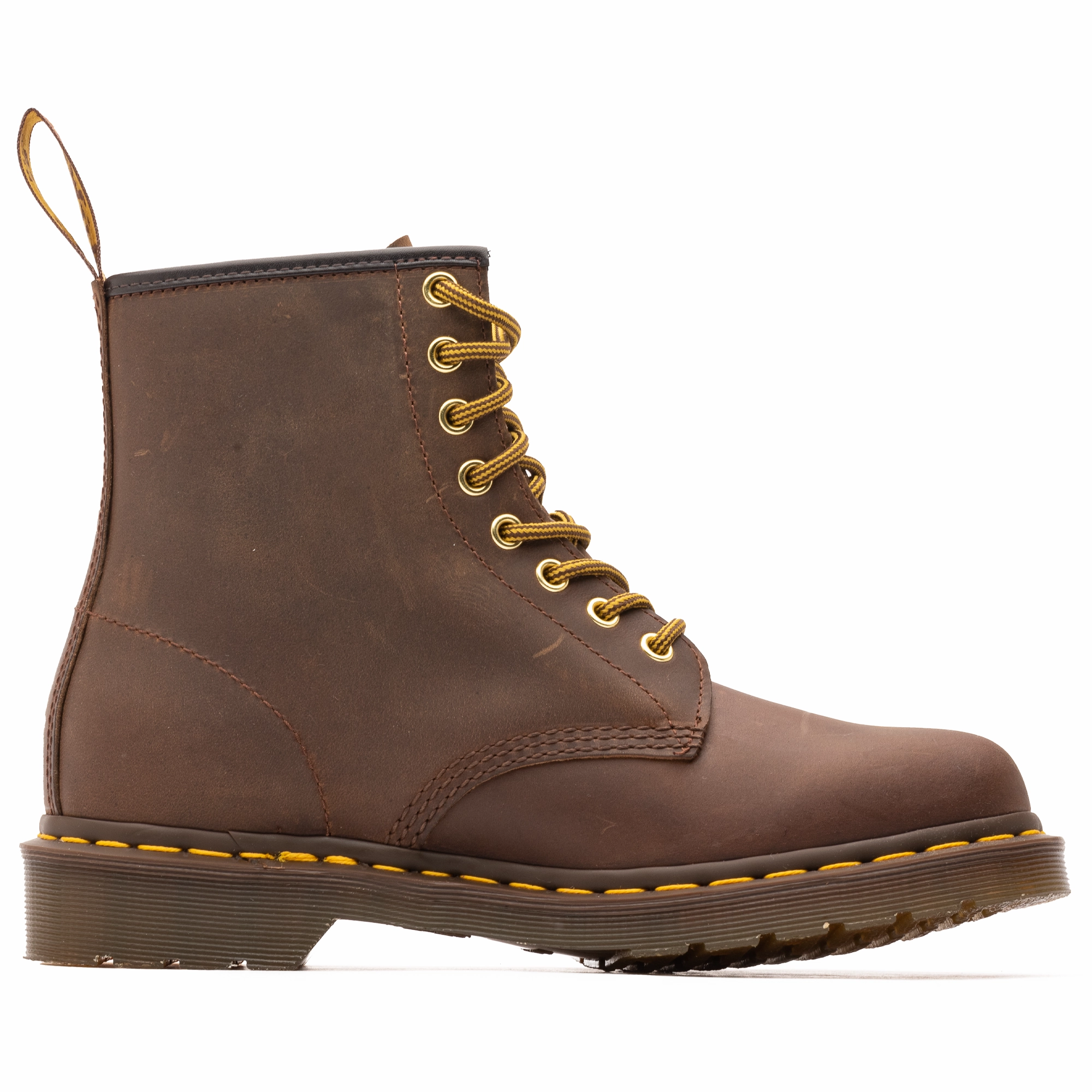 Dr. Martens 1460 Leather Boots - Brown Crazy Horse Drawstring Lace Orthopedic friendly