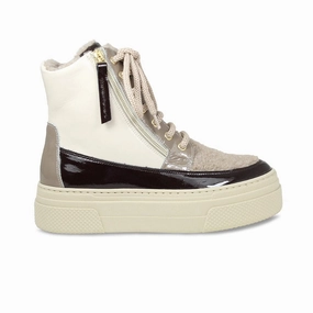 Destiny: Taupe Multi Patent & Wool Lining Adaptive Lacing Technology Torsional Rigidity Bar