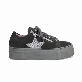 Ground Control Durable piece Diva-Star: Gray Suede & Silver