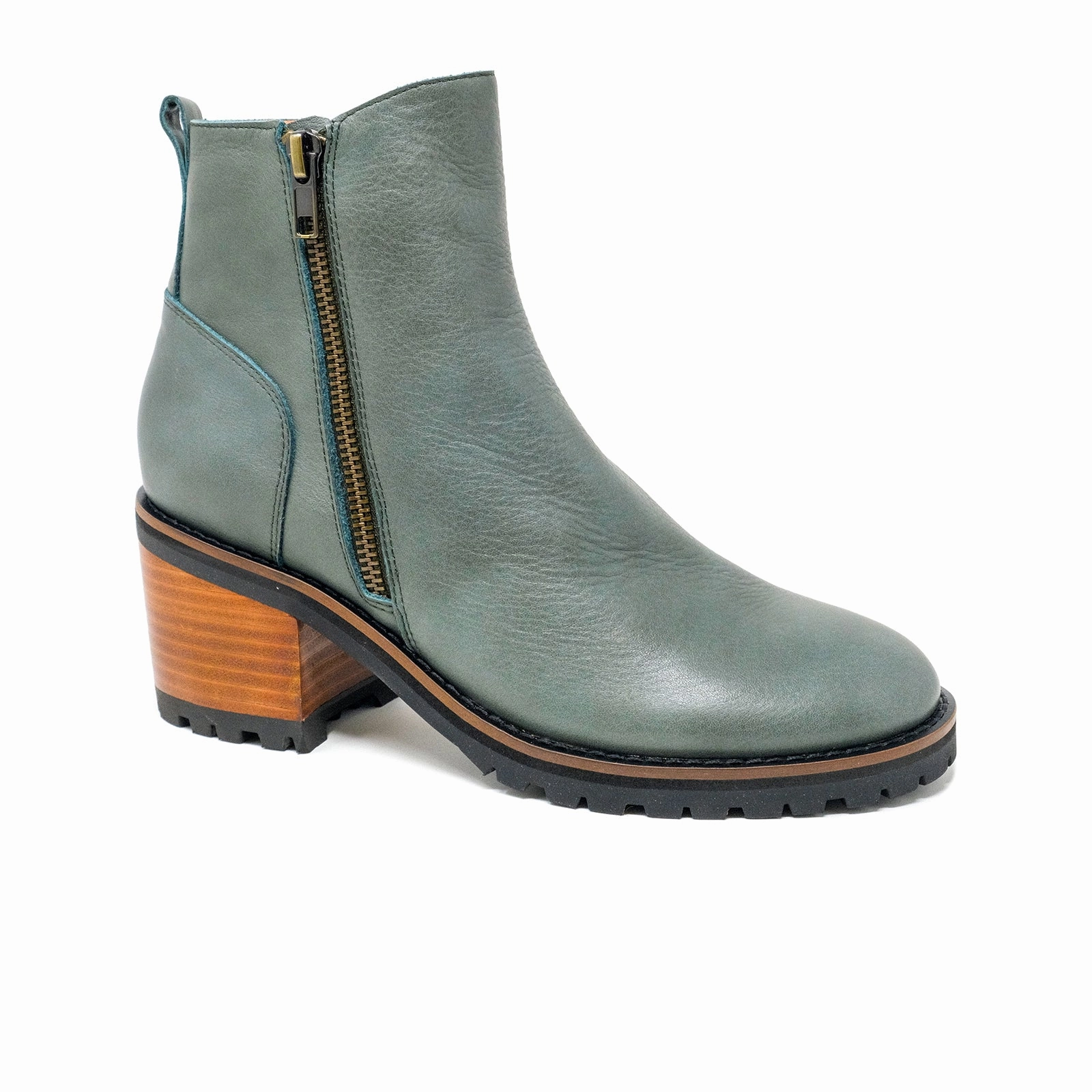 Support System River Path Django & Juliette Birdi Mid Boot (Women) - Dark Olive/Brown Leather
