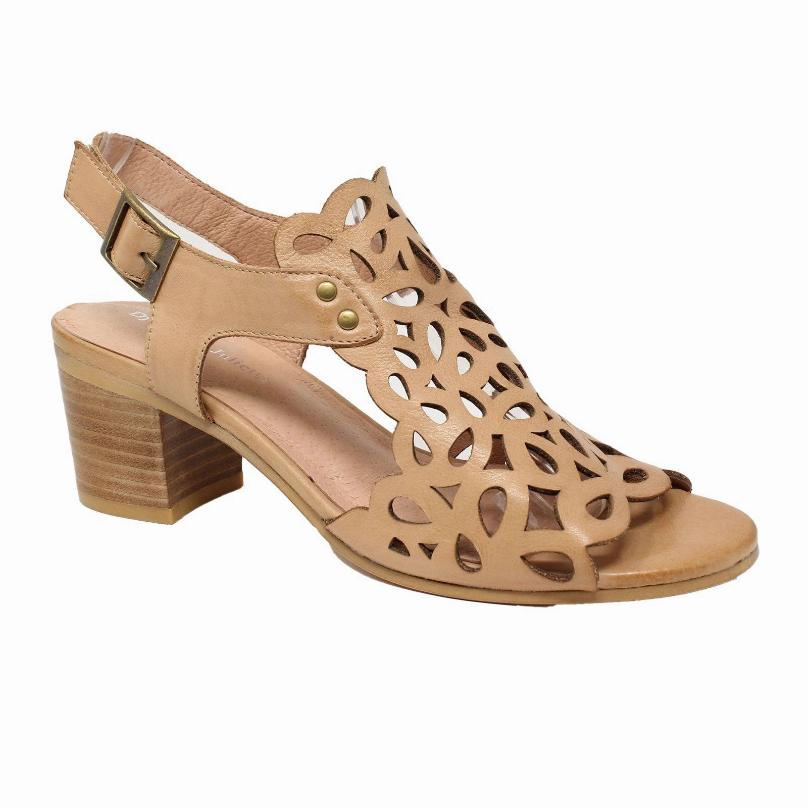 Django & Juliette Britae Heeled Sandal (Women) - Dark Tan Stylish Slides