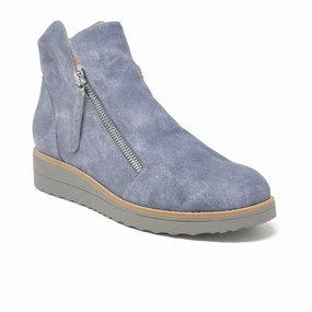 Django & Juliette Ohmy Ankle Boot (Women) - Washed Denim/Mix Leather Dress Code Music Lane