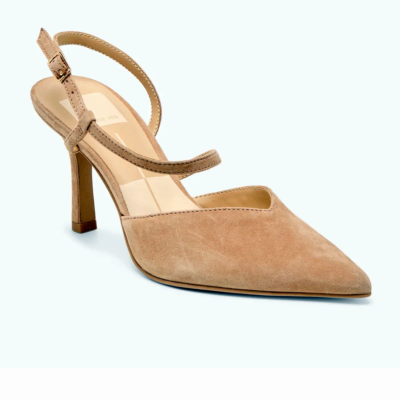 Dolce Vita Kamra Strappy Heel (Women) - Camel Suede Chic Minimalism Free Path