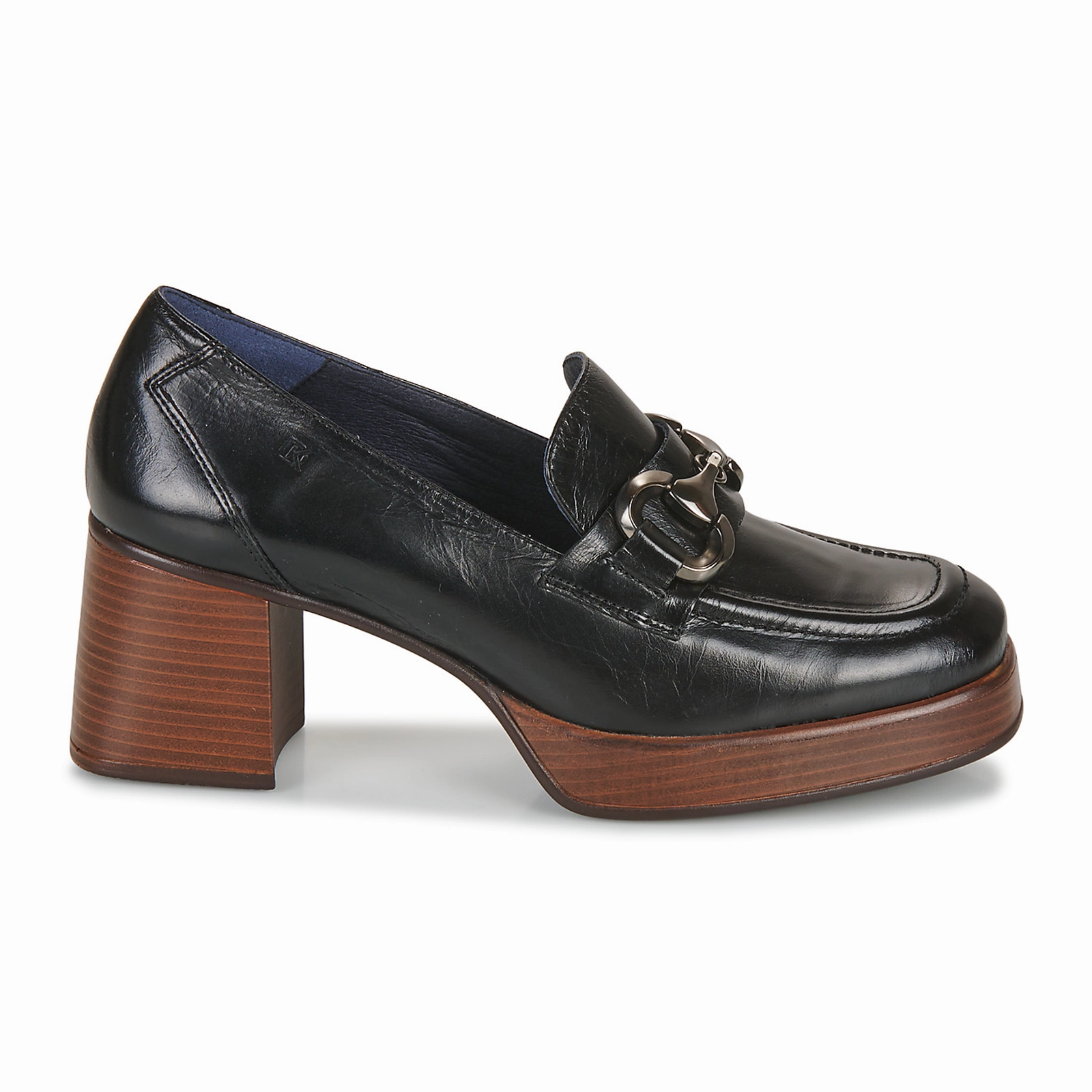 Soft Leather Slip-ons Dorking Cristel D9155 Heeled Loafer (Women) - Alias Negro