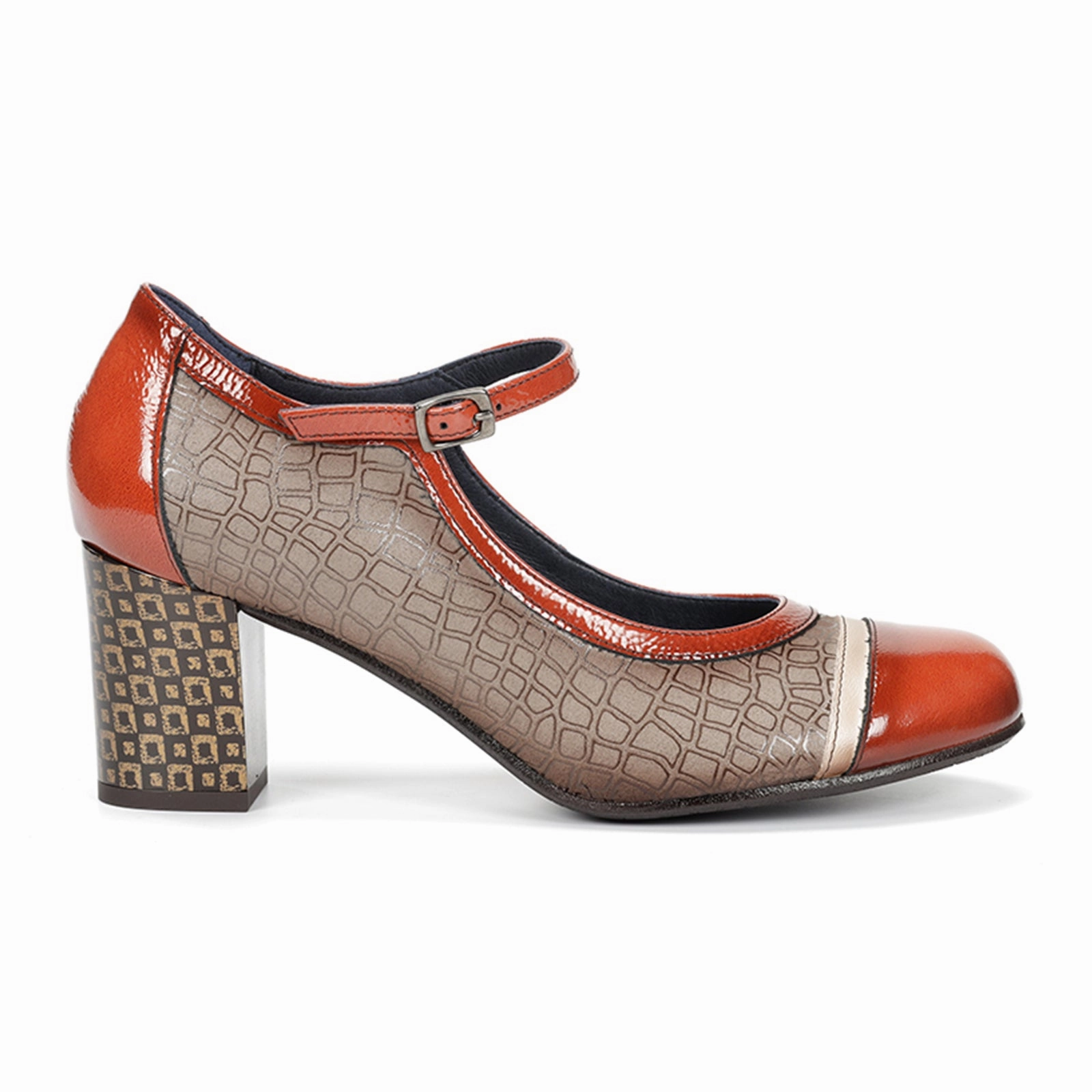 Comfy Flow Smart Dash Dorking Rodin D8669 Heeled Mary Jane (Women) - Campbel/Napl Fango/Teja